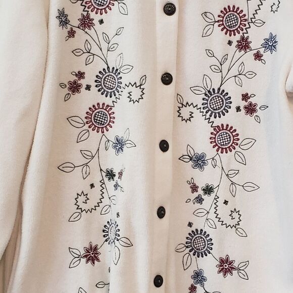 Ms. Lee Button Down Embroidered Jacket Size Large - Picture 2 of 4